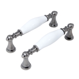 Ручка-скоба мебельная StahlBuro С2498-96 (2шт) AS (состаренное серебро)