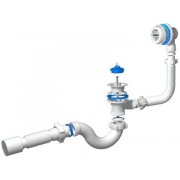 Сифон для ванны 1 1/2" с выпуском, с переливом гиб.трубой МИНИ Элит С6155 (E155) 30980653