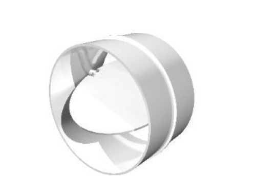 Соединитель с обратным клапаном пластик, D100, 100 СКПО