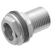 Штуцер (врезка) в бак (емкость) с прокладкой 1/2 (латунь)