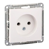 Розетка СУ под рамку Б/З  белая W59f Systeme Electric