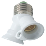 Переходник с цоколя Е27 на 2хЕ27 белый/черный