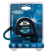 Рулетка "Ergonomisch" 3м/16мм, магнитный обрезиненный зацеп Gross