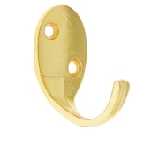 Крючок мебельный 1-рожковый KL-55 (золото матов)