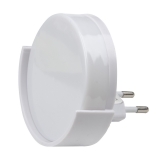 Светильник-ночник 1W Овал, 220V, фотосенсор, пластик, белый