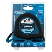 Рулетка "Ergonomisch" 10м/25мм, магнитный обрезиненный зацеп Gross