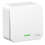Выключатель ОУ 1кл. 6А, белый  с индикатором Systeme Electric BLANCA 