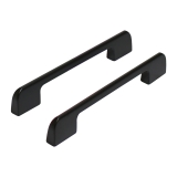 Ручка-скоба мебельная StahlBuro A300-128  (2 шт) BL (мат. черный)