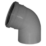 Отвод 110 мм 70* для внутренней канализации ( цвет: серый)