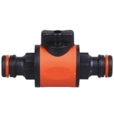 Коннектор двухсторонний с запорным краном