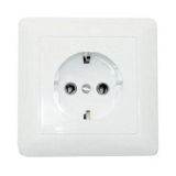 Розетка СУ одинарная с/з, белый