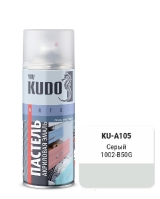 КУДО KU-A105 Эмаль быстросохнущая акриловая пастельная серая матовая (0,52л)