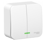 Выключатель ОУ 2кл. 6А, белый с индикатором Systeme Electric BLANCA