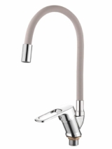 Смеситель Vadoom д/кухни V848803-16 с силиконовым изливом. Цинк. Цвет: бежевый хром