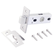 Защелка дверная торц. планка 25мм. 100-CP (хром) L45-8 CP