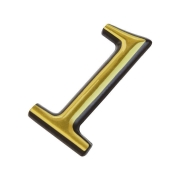 Цифра для обозначения номера квартиры Золото "1"								