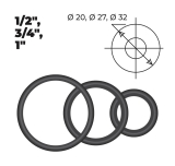 Набор рем. прокладок Сантехник №9 (кольца д/латунных резьбовых "американок" 1/2"-2 ")