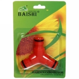 Соединитель под коннектор тройник штуцерный пластик*