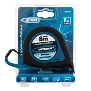 Рулетка "Ergonomisch" 8м/25мм, магнитный обрезиненный зацеп Gross