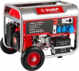 Бензиновый генератор с электростартером, колесами и рукояткой, 5500 Вт, ЗУБР