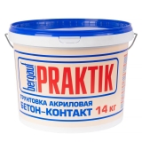 Грунтовка Bergauf Praktik бетон-контакт сцепляющая для наружных и внутренних работ (14 кг) (1п 44шт)