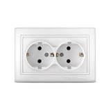 Розетка СУ двойная с/з, белый