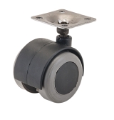 Опора колесная 40мм с пятой, поворот.подшипн., кругл. серое