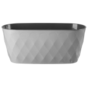 Горшок Laurel 5л 354*152*150мм, серый с дренажной вставкой