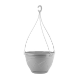 Горшок подвесной Лилия 2,5л 20*20*12 серый с подвеской (уп.40)