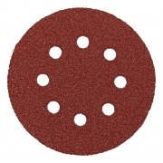 Круг абразивный на ворсовой основе под липучку, перфорированный 125мм P80 (5шт)
