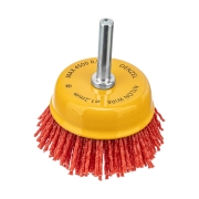 Щетка нейлоновая для дрели со шпилькой "чашка" 65мм