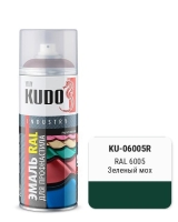 КУДО Эмаль для металлочерепицы RAL 6005 зеленый мох полуматовая (0,52л) (1кор 6 шт)