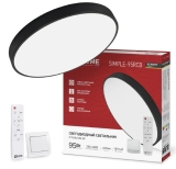 Св-к св/д SCANDY SIMPLE-95RCB 95Вт 230В 3000-6500K 7600Лм 400x50мм с пультом ДУ черный InHome