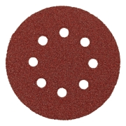Круг абразивный на ворсовой основе под липучку, перфорированный 125мм P80 (5шт)