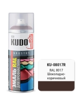 КУДО Эмаль для металлочерепицы RAL 8017 шоколадно-коричневая полуматовая (0,52л) (1кор 6 шт)