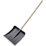 Лопата снеговая "Витязь" 380х365мм с накладкой, деревянным черенком  