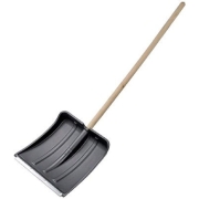 Лопата снеговая "Витязь" 380х365мм с накладкой, деревянным черенком  