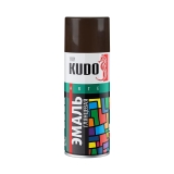 КУДО KU-1002 Эмаль аэрозольная универсальная черная глянцевая (0,52л)
