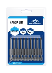 Бита PZ 1*50 мм VERTEXTOOLS (10шт)