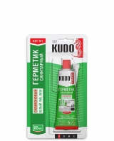 Герметик KUDO KST-121 силиконовый санитарный белый 85 мл (1уп 24шт)