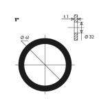 Прокладка межсекционная д/радиатора 1"