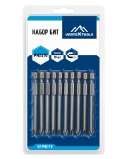 Бита PH 2*70 мм VERTEXTOOLS (10шт)