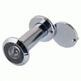 Глазок дверной АЛЛЮР 50-75 GP (хром) алюм д-р16 мм шторка