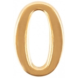 Цифра для обозначения номера квартиры Золото "0" (1уп - 20 шт)											