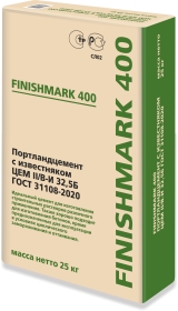 Цемент серый ПЦ 400 ЦЕМ II/В-И 32,5Б (зеленый мешок) Сухой Лог, 25кг