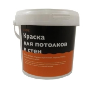 Краска белая в/д акриловая для стен и потолков "Большой ремонт" (1,5кг) (1кор 6шт)