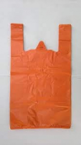 Пакет "Майка" оранж 30+16х60 (15)