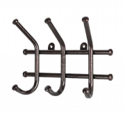 Вешалка металл 3 крючка 24,5х8х16,5 см "Норма-3" медный антик ВН 64 М
