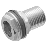 Штуцер (врезка) в бак (емкость) с прокладкой 1/2 (латунь)