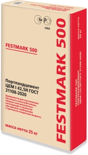 Цемент серый ПЦ 500 Д0 ЦЕМ I 42,5Н (красный мешок) Сухой Лог, 25кг